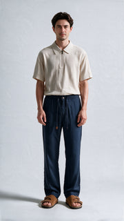 Dress Linen Pant - Space Blue