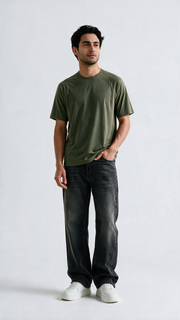 Premium Soft-Touch Tee - Olive Green