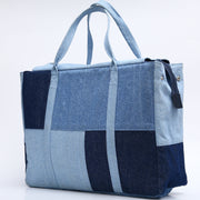 Multi-Colored Denim Tote Bag