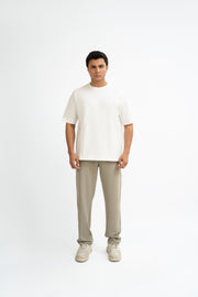 Airy Cotton Oversized T-Shirt - Eternal White