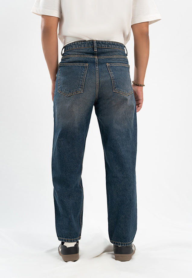 Basic Straight Fit Jeans - Dark Blue Tint