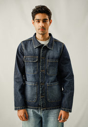 Multi Pocket Over Shirt  - Washed Out Denim Blue
