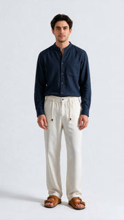 Dress Linen Pant - Moon White