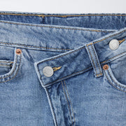 DENIM MIDI SKIRT - DARK DENIM BLUE