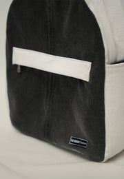 Double Zip Backpack - Black & White