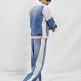 Denim Twin Set - Light Blue & White