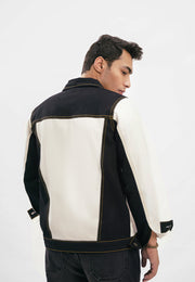 Technical Contrast Jacket - Black & White