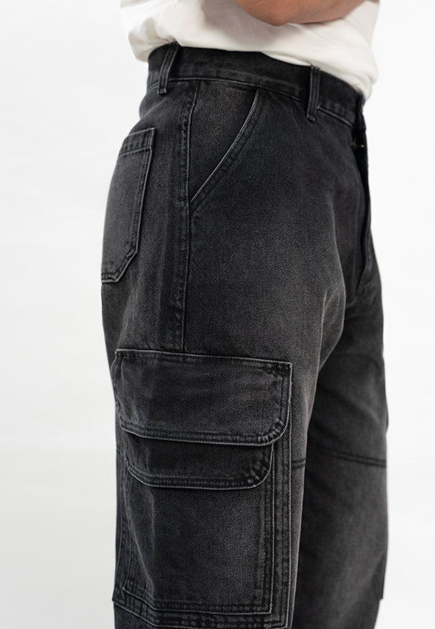 Baggy Cargo Mid Seam - Black