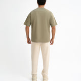 Tapered Fit Sweat Pants - Cream Beige