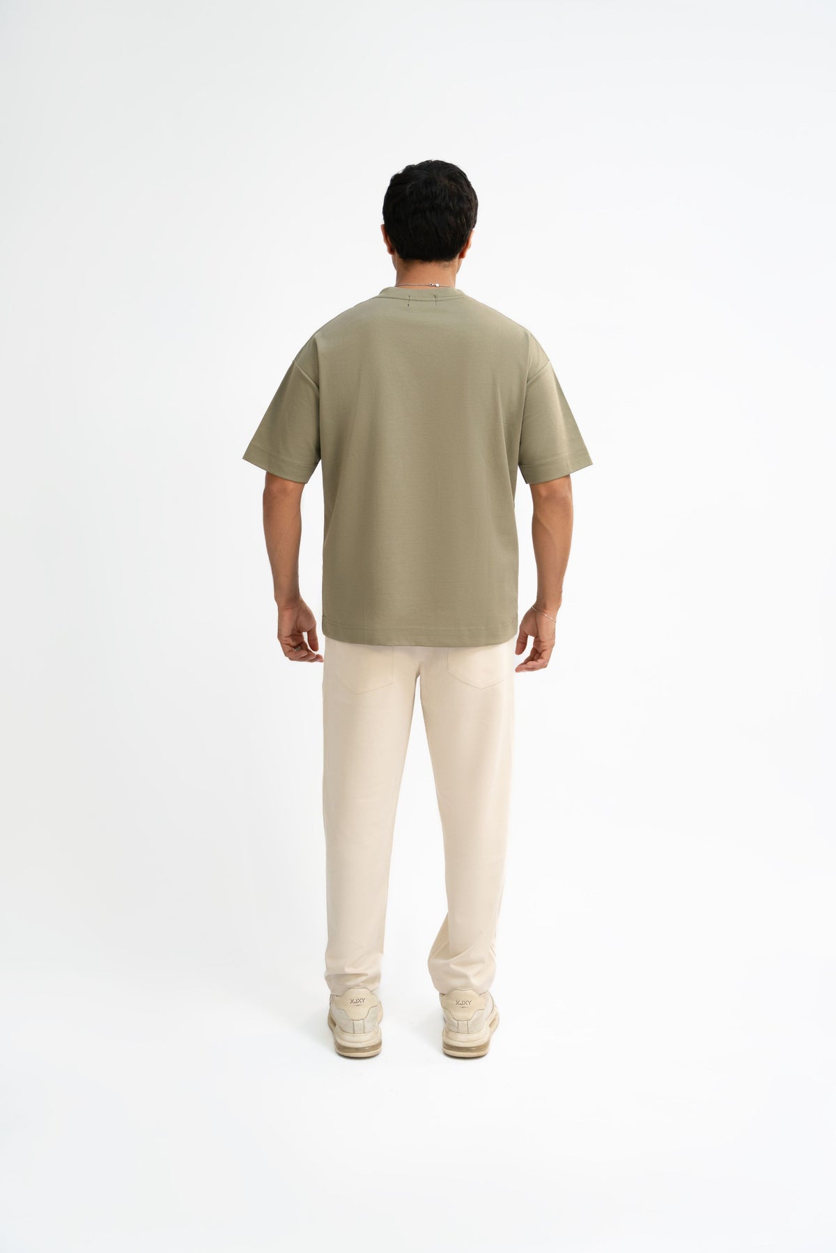 Tapered Fit Sweat Pants - Cream Beige