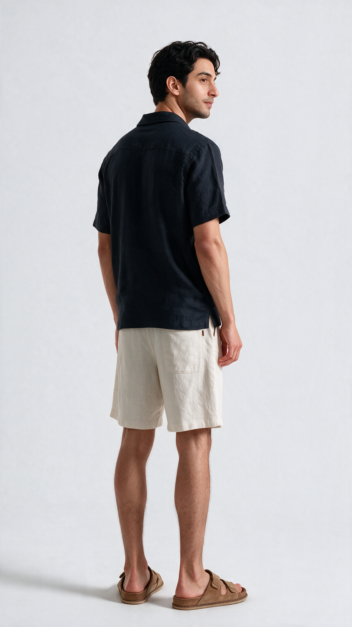Linen Shorts - Ecru white