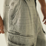 Loose Fit Baggy Cargo Trouser - Grey