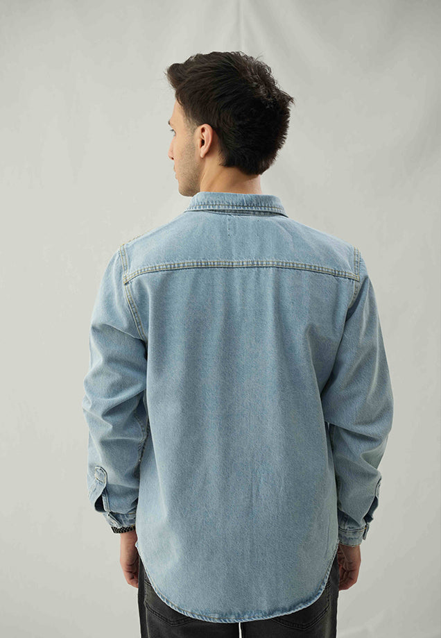 Denim Shirt  - Faded Light Blue
