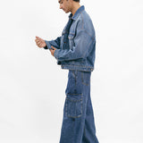 Basic Oversized Jacket - Denim Blue