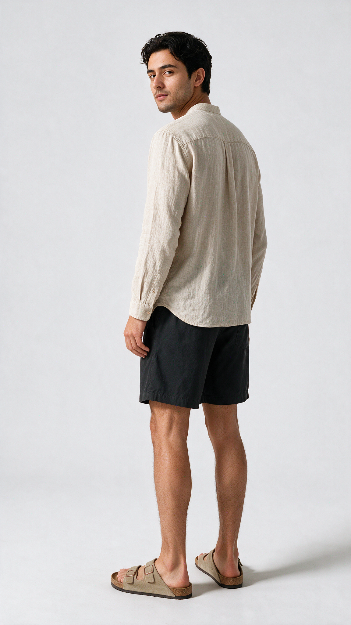 Linen Shorts - Black