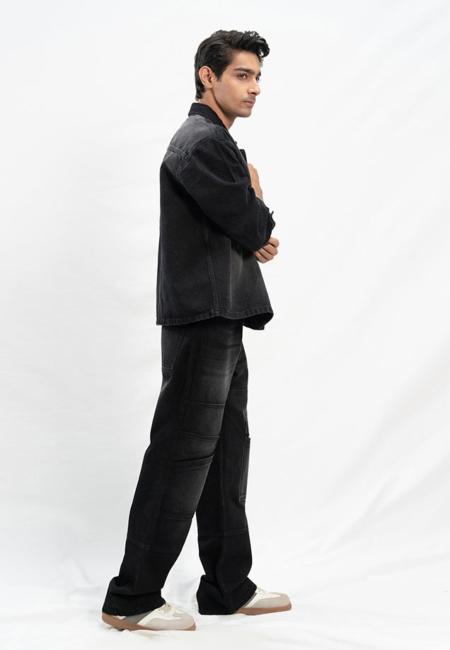 Basic Denim Shirt - Black Stone Wash