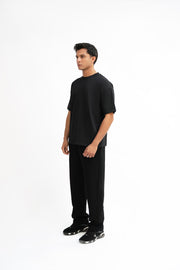 Airy Cotton Oversized T-Shirt - Classic Black