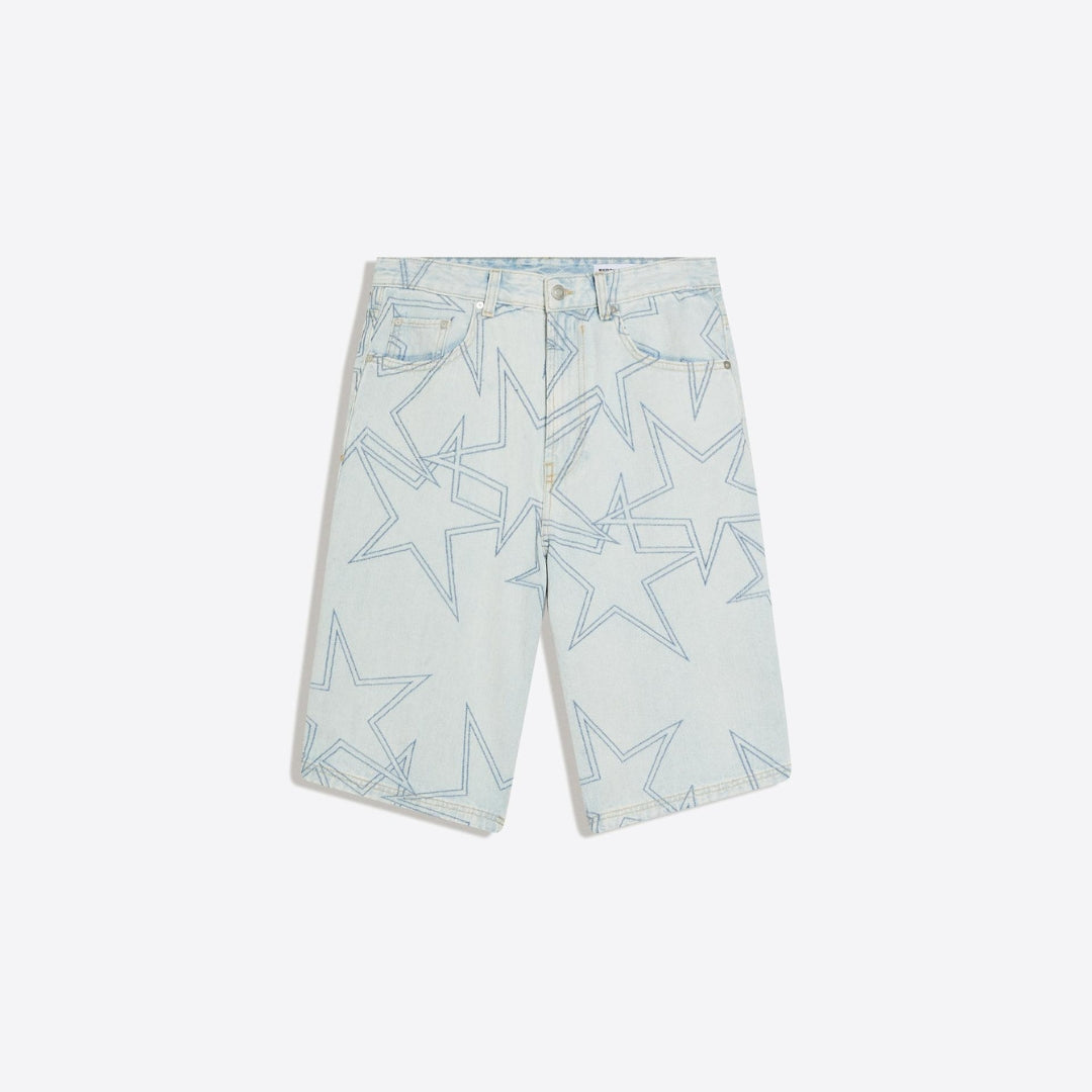 Over Sized Star Denim Shorts