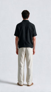 Fluid Linen Casual Pants - Off White