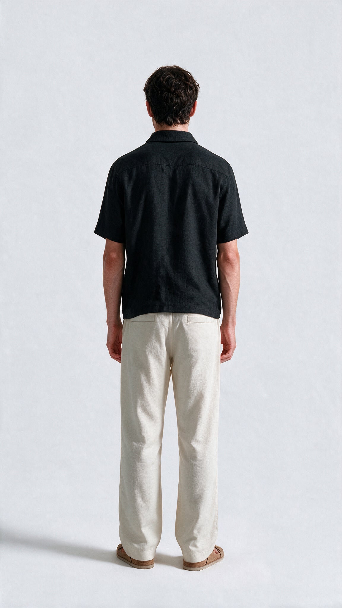 Fluid Linen Casual Pants - Off White