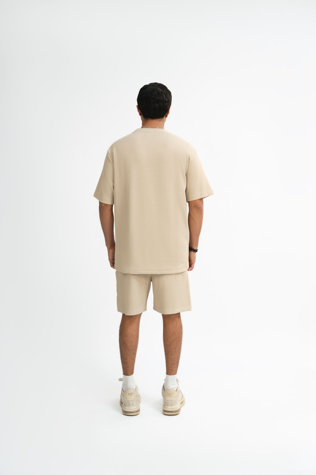 Waffle Knit Twin Set - Cream Beige