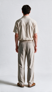 Dress Linen Pant - IVORY GREY