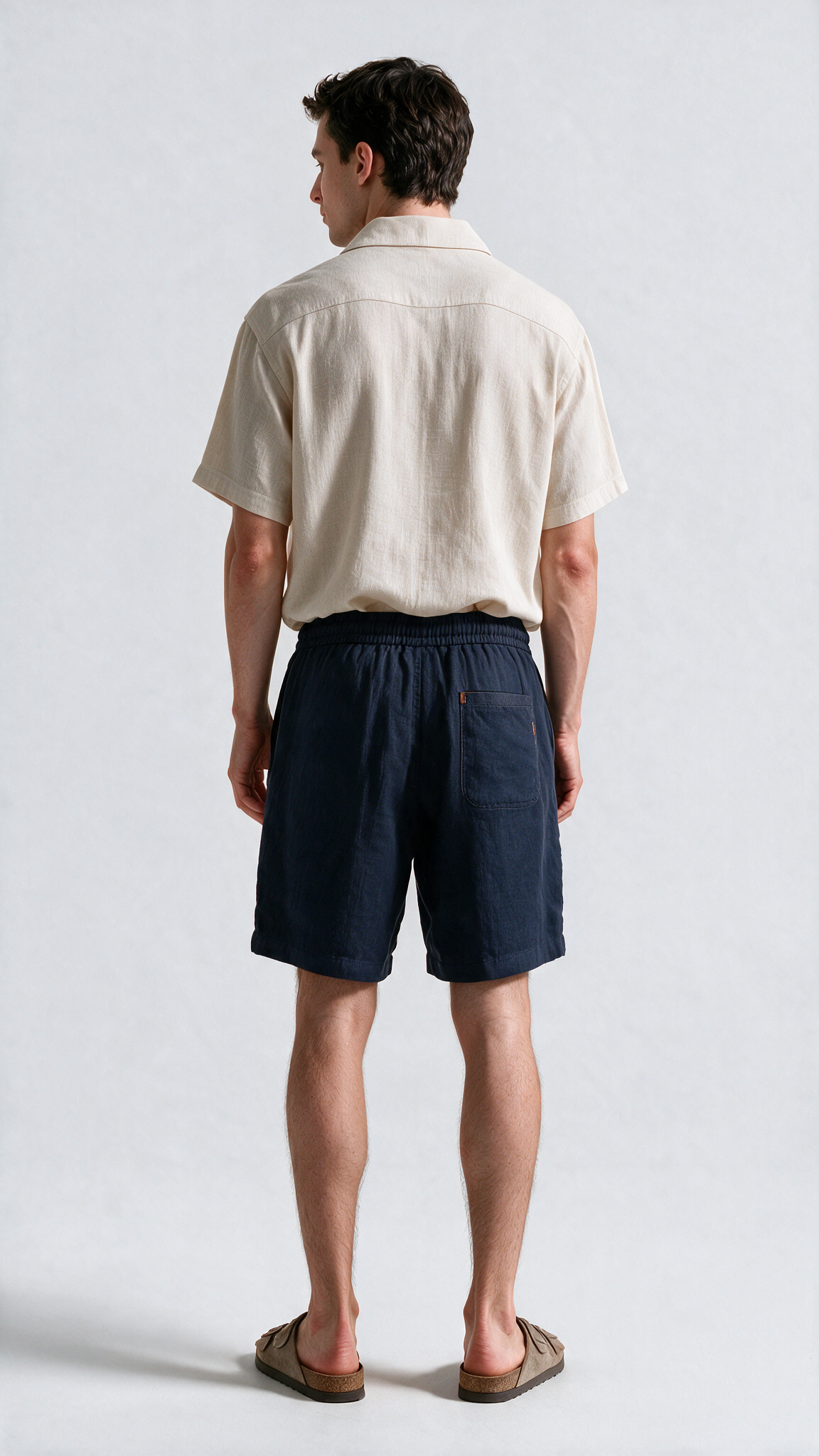 Quarter Zip Polo - Beige