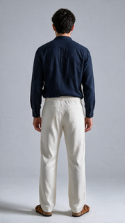 Dress Linen Pant - Moon White