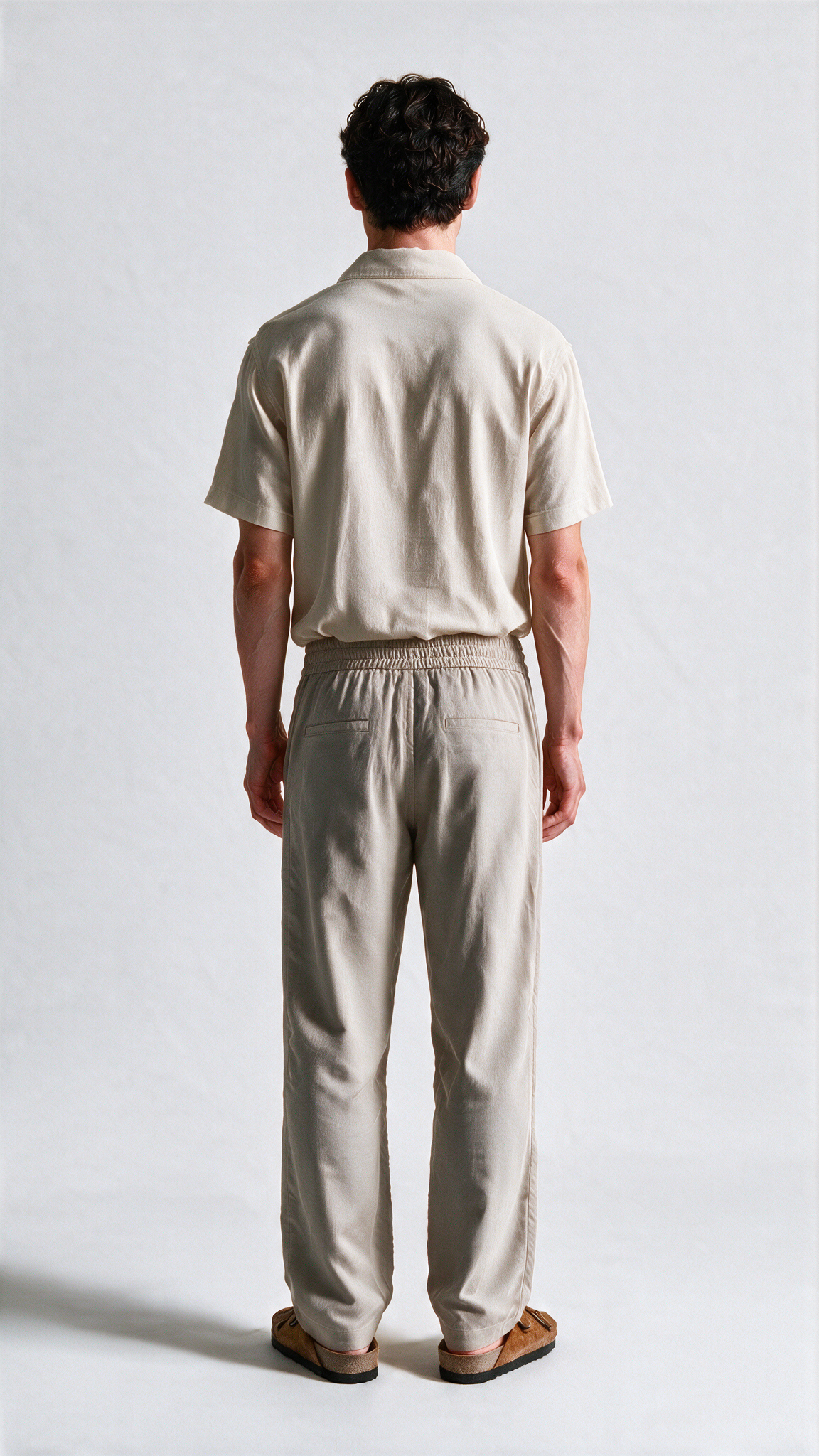 Dress Linen Pant - IVORY GREY