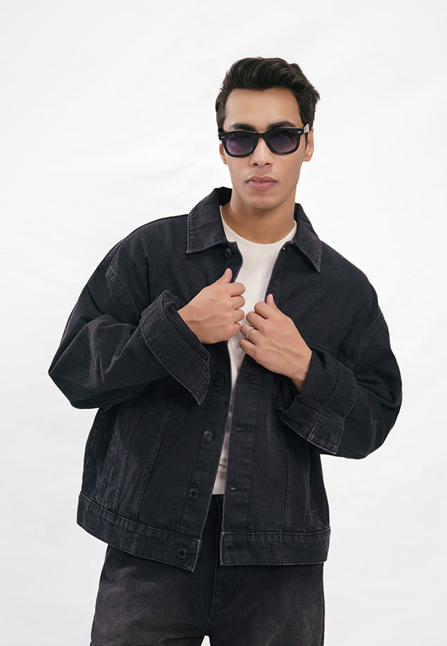 Basic Oversized Jacket - Black