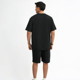 Waffle Knit Twin Set - Classic Black