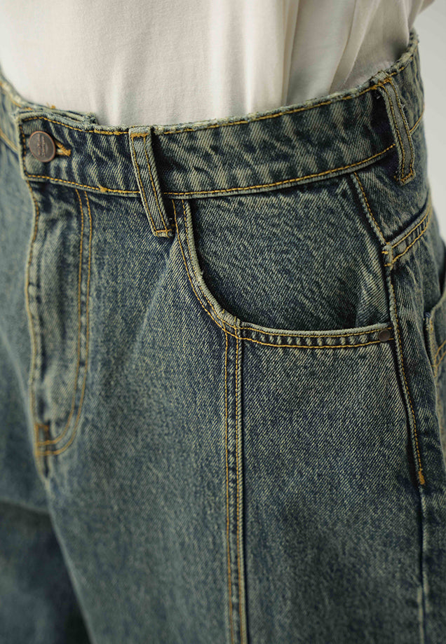 Barrel Fit Jeans - Blue Tint