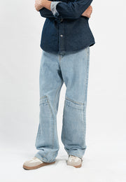 Loose Fit Baggy Trouser - Light Blue