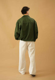 Green Dyed Oversized Jacket