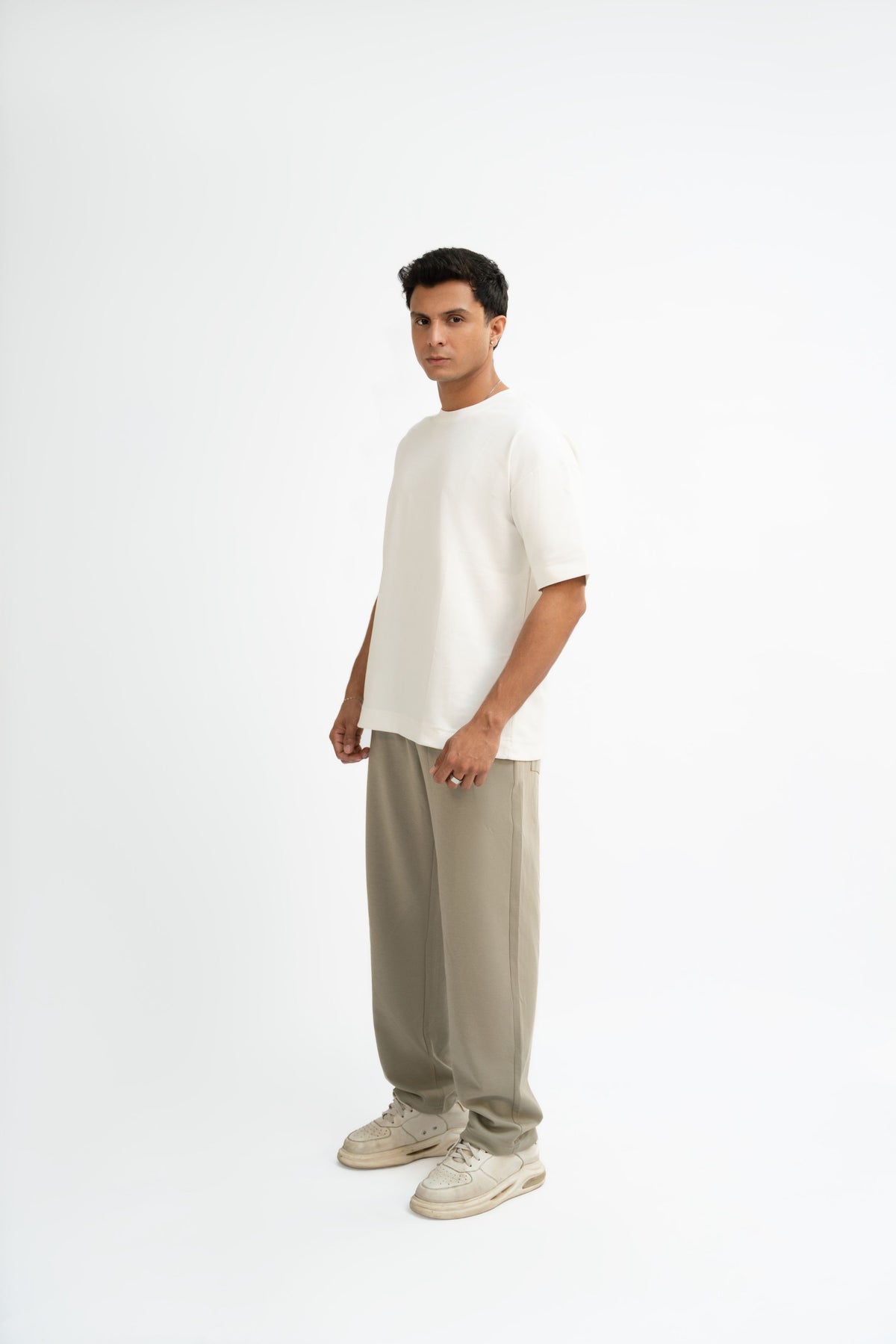Airy Cotton Oversized T-Shirt - Eternal White