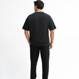 Airy Cotton Oversized T-Shirt - Classic Black