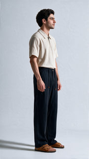 Dress Linen Pant - Black
