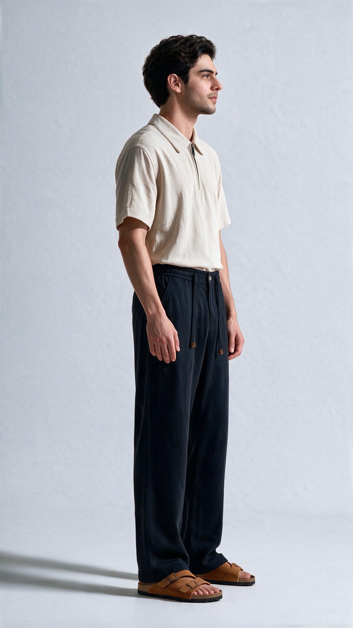 Dress Linen Pant - Black
