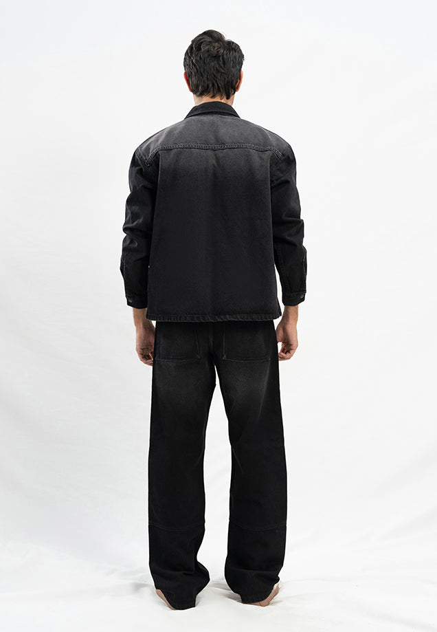 Basic Denim Shirt - Black Stone Wash
