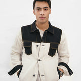 Technical Contrast Jacket - Black & White
