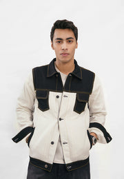Technical Contrast Jacket - Black & White