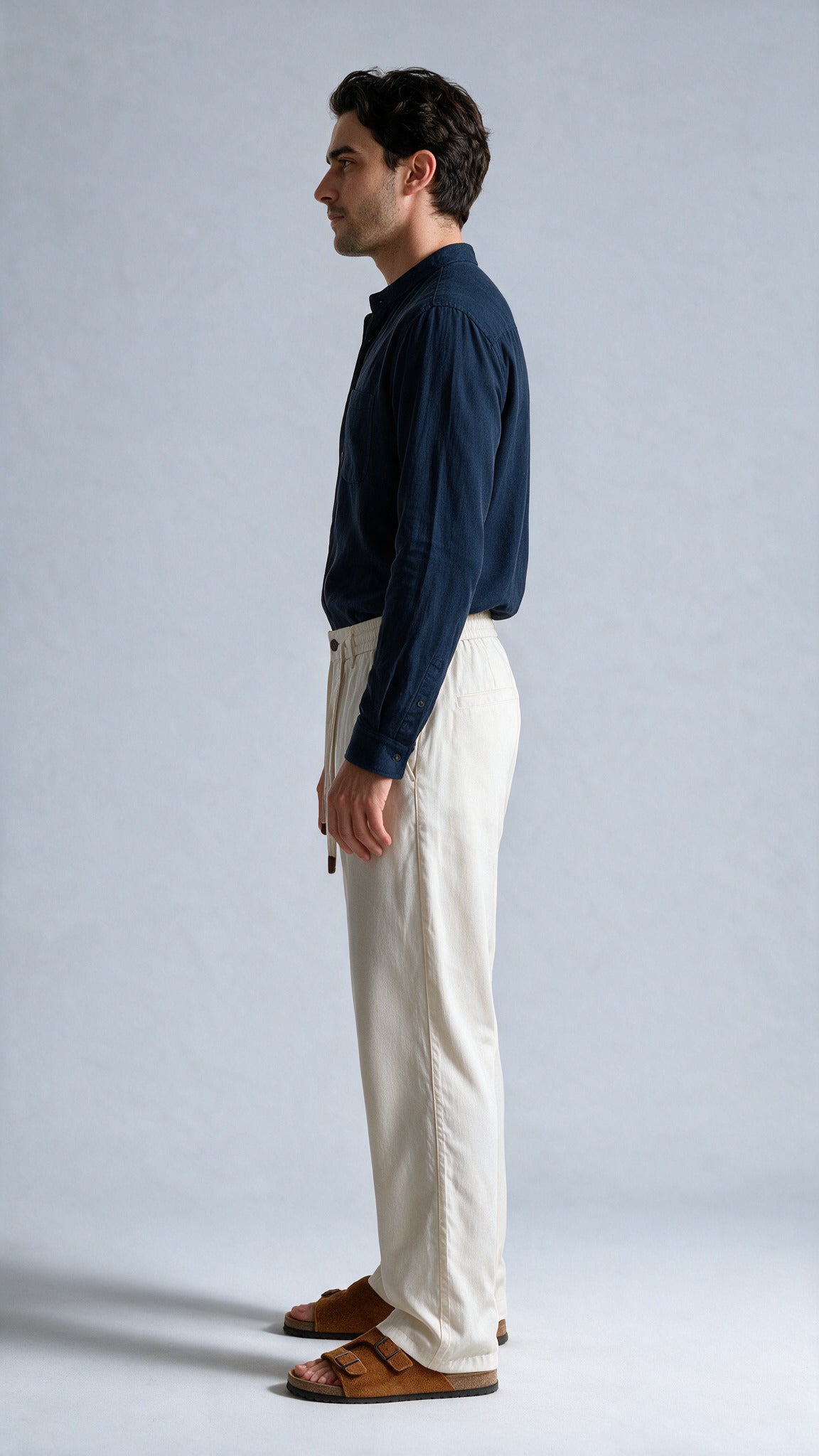 Dress Linen Pant - Moon White