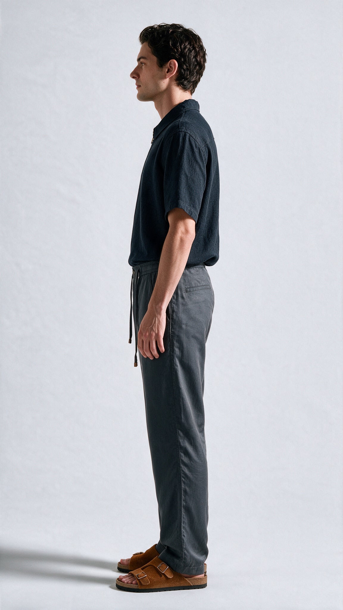 Dress Linen Pant - Charcoal Grey