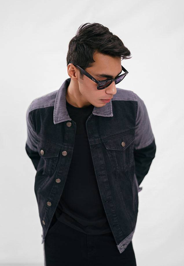 Denim Jacket - Black & Grey