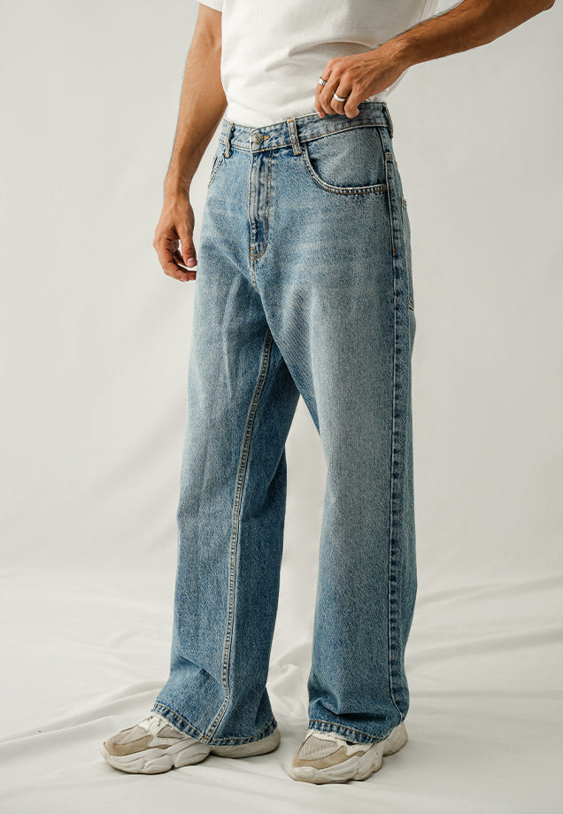 Basic Baggy - Mid Blue Wash