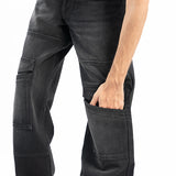 Technical Wide Leg Jeans - Black