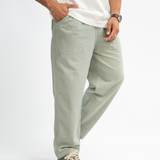 Linen Pants - Mint Grey