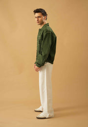 Green Dyed Oversized Jacket