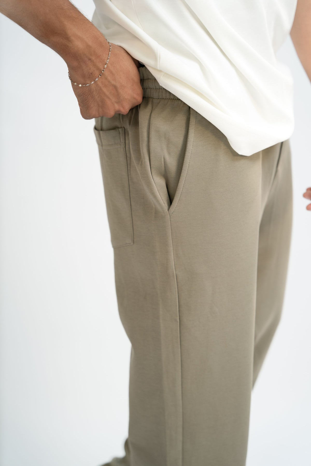 Tapered Fit Sweat Pants - Sage Green