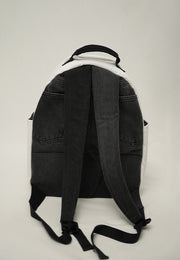 Double Zip Backpack - Black & White